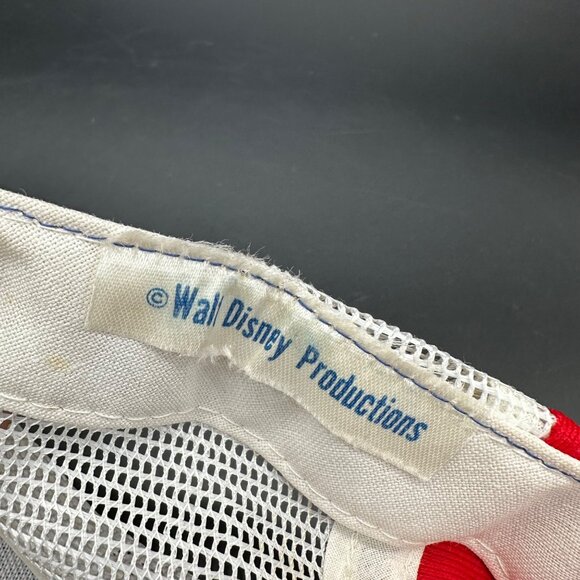 Vintage 1970s Mickey Mouse Cap Hat Snapback Patch Walt Disney Productions Red - Picture 9 of 11